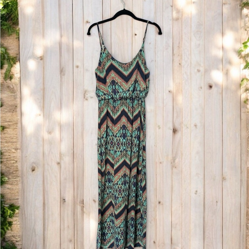 AMERICA RAG CIE Sleeveless Chevron Print Maxi Dress